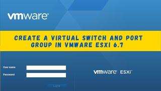 How to Create a Virtual Switch and Port Group in VMWare ESXi 6.7