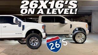 I Installed 26x16s American Forces on My Leveled 2019 F250 : Alumiduty on 26x16s!!