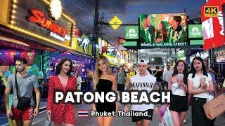 [4K]  Walking Through Patong Beach to the Madness of Bangla Road: Phuket’s Wild Side 2024 Thailand