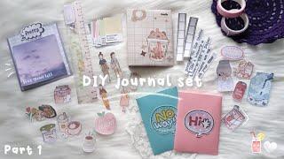 DIY journal set (part 1)| how to make journal set at home (with and without printing)
