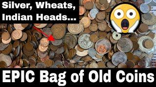 Searching an EPIC Bag of Coins - Indian Heads, Wheat Pennies, and MORE