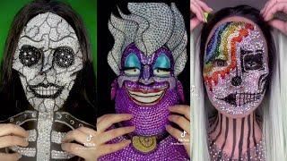 RHINESTONE MAKEUP REMOVAL | HALLOWEEN MAKEUP | ASMR