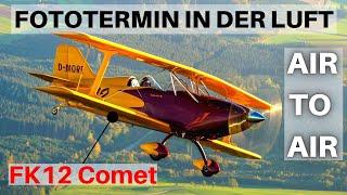 Air to Air Fotografie Mission mit der FK12 Comet zum Sonnenuntergang