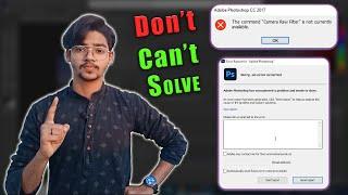 how to solve  camera raw  filter in any photoshop version | could not complete camera raw command