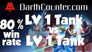 LV + 1 Tank vs LV + 1 Tank 5v5 SWGOH GAC Counter