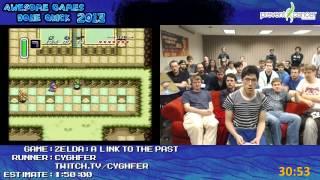 Legend of Zelda: A Link to the Past Speed Run in 1:36:30 by Cyghfer live for AGDQ 2013 [Super NES]