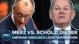 BUNDESTAGSWAHL: Friedrich Merz gegen Olaf Scholz - Dieser Umfrage-Vergleich lässt aufhorchen