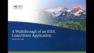 A Walkthrough of the EIDL Loan/Grant Application V2