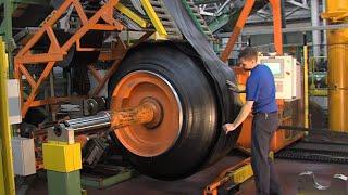 Incredible production process from natural rubber to giant car tires