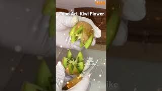 How To Make kiwi Flower DIY #kiwi #flower #garnish #foodart #fooddecoration