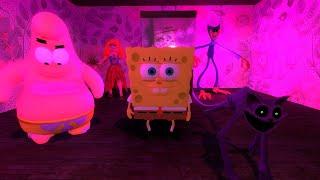 Sponge Wuggy and the Whole Family of Monsters from Poppy PlayTime in Gmod