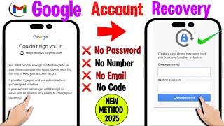 Google Account Recovery 2025 || How To Recover Gmail Account || Gmail Account Recovery