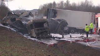 LKW-Unfall auf A72 fordert 2 Menschenleben