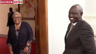 Uhuru Kenyatta meets with the new president elect Dr.William Ruto at statehouse