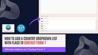 How to Add a Country Dropdown Field  to Contact Form 7