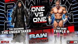 WWE 2K25: The Undertaker Vs Triple h Epic Gameplay Match / Made With Mods!