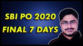 SBI PO 2020 Final 7 Day Strategy