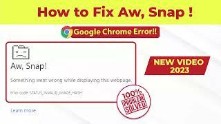 Aw Snap in Google chrome error fix I how to remove aw snap error in google chrome windows 10 Fix
