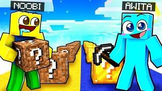 Desafío de LUCKY BLOCKS de NOOB VS PRO en Minecraft!