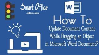 How To Update Document Content While Dragging an Object in Microsoft Word Document?