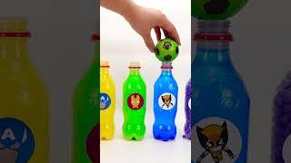 Satisfying Video l How To Make Rainbow Coca Cola Balloons with beads and stress balls ASMR