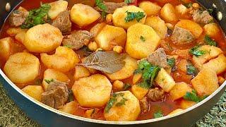 Chetatha Batata Recette Algérienne, Ragoût de Pommes de terre Rapide, Facile / Peu D’ingrédiens  