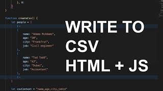 Convert JSON Objects Array to CSV and download it using HTML and Javascript