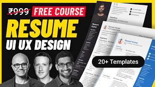 ux resume designing tips and free resume making course by graphics guruji