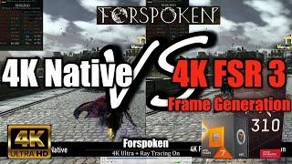 Forspoken @ 4K Native vs 4K FSR 3 Quality + Frame Generation Comparison | 7900 XTX ️ 7800X3D