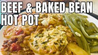 HOW TO MAKE BEEF AND BAKED BEAN HOTPOT