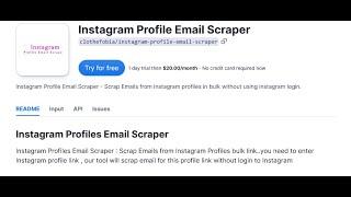 Instagram profile email scraper