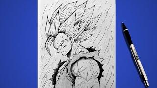 How To Draw Gohan Beast Easy Step By Step | Goku Ultra Instinct Drawing | Dragon Ball