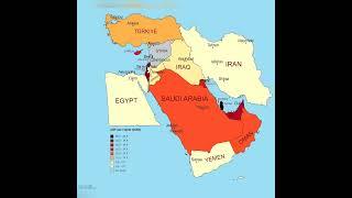 GDP Per Capita of Middle Eastern Countries! #map #geography #gdp #gdppercapita #middleeast #shorts