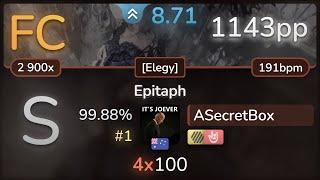 8.7⭐ ASecretBox | TEARS OF TRAGEDY - Epitaph [Elegy] +HDHR 99.88% FC #1 | 1143pp - osu!