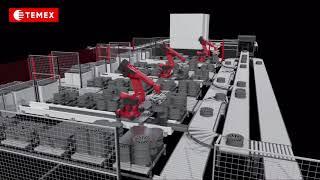 Robotic wheel palletizing | Robotic rim palletizer