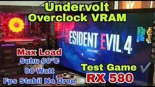 Tutorial Undervolt + Overclock VRAM RX 580 | FPS Stabil No Drop | Suhu Adem | Watt Super Rendah