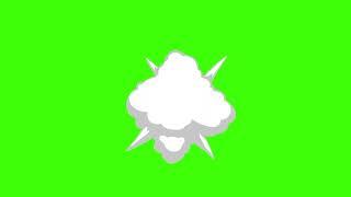 Smoke cartoon animation green screen