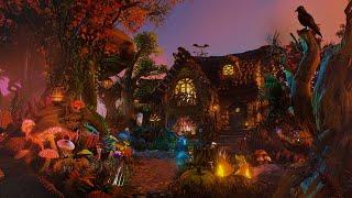 Cute Witch Cabin in Enchanted Forest ‍️🪄 Spooky Ambience  Witchy Songs & Haunted Nature Sounds