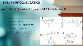 Theory of computation :How to construct NFA | epsilon NFA for given Regular Expression | TOC| Lect39