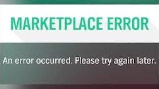 Forza Horizon 4 | Marketplace Error