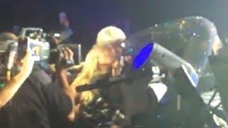 Miley Cyrus Kisses Mystery Girl Fan at Vegas Concert! With Tongue?