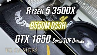 AMD Ryzen 5 3500X GIGABYTE B550M DS3H GTX 1650 Super TUF Gaming PC Build Update BIOS Benchmark