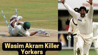 Top 10 Wasim Akram In Swinging Yorkers | Wasim Akram King of Swing