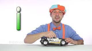 Blippi Toys! Learn to spell Police Car with Blippi Toys