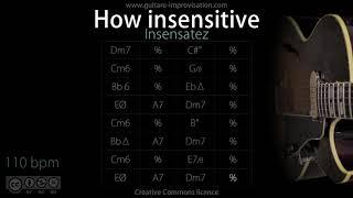 How Insensitive (110 bpm) : Bossa/Jazz Backing Track