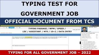 COMPUTER TYPING TEST FOR GOVERNMENT JOB RULES FOR TYPING TEST KEYBOARD ACCURACY SPEED SKILL TEST PDF