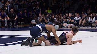 133 LBS: Dylan Utterback (Northwestern) vs. #3 Roman Bravo-Young (Penn State) | 2020 B1G Wrestling