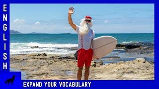 Surfer Santa | English Listening Lesson (Describing Photos)