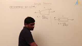 1.94 Simple Stresses ESE Mechanical Previous Conventional questions, year -2016 [1Q]