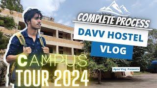 DAVV Hostel Tour 2024| Complete Process| Fees |Availability| Scholarship | #davvhostel #davv #hostel